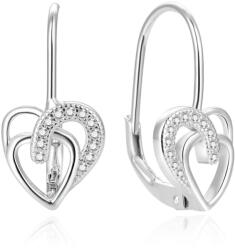 Beneto Gyönyörű ezüst fülbevaló szívvel AGUC1766