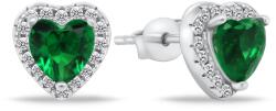 Brilio Silver Romantikus ezüst fülbevaló cirkónium kövekkel Szívek EA901WG