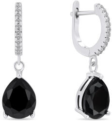 Brilio Silver Bájos ezüst fülbevaló fekete cirkónium kővel EA638WBC