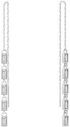 Brilio Silver Csillogó lánc fülbevaló átlátszó cirkónium kövekkel EA1009W