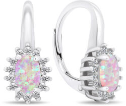 Brilio Silver Luxus ezüst fülbevaló cirkónium kövekkel és opálokkal EA432WP