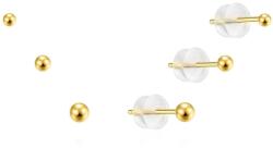 MOISS Aranyozott minimalista fülbevalószett E0004639 (3 pár fülbevaló)