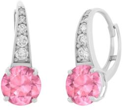 JVD Ezüst fülbevaló csillogó színtiszta és rózsaszín cirkónium kövekkel SVLE0974XH2R200