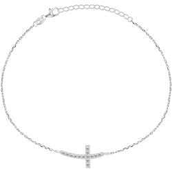 Brilio Silver Időtlen ezüst karkötő kereszttel BRC25W