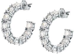 Morellato Csillogó ezüst karika fülbevaló cirkónium kövekkel Tesori SAIW119