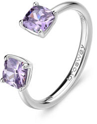 Brosway Nyitott ezüst gyűrű lila cirkónium kövekkel Fancy FMP14 54 mm