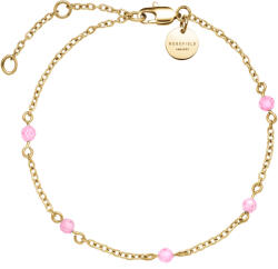 Rosefield Bájos aranyozott rózsaszín gyöngyös karkötő Essentials JBPSG-J813