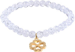 Troli Gyöngyös kristály karkötő négylevelű lóherével 20 cm