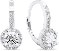 Brilio Silver Egyedi ezüst fülbevaló átlátszó cirkónium kövekkel EA416W