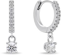 Brilio Silver Csillogó kerek fülbevaló cirkónium kövekkel EA882W