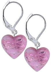 Lampglas Romantikus fülbevaló Sakura Flower tiszta ezüsttel ellátott Lampglas ELH35 gyönggyel