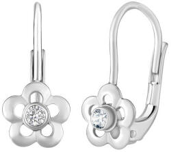 Silvego Ezüst virág fülbevalók Swarovski® cirkónium kövekkel SILVEGOB70164SW