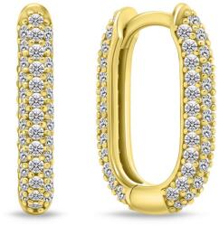 Brilio Silver Jellegzetes aranyozott fülbevaló cirkónium kövekkel EA856Y