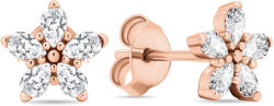 Brilio Silver Csillogó bronz fülbevaló átlátszó cirkónium kövekkel Virágok EA591R