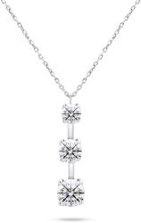 Brilio Silver Elegáns ezüst nyaklánc cirkónium kővel NCL80W