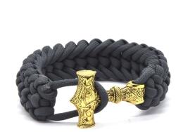 Cordell Szürke paracord karkötő Thor kalapácsa - Mjoelnir