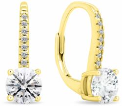 Brilio Silver Csillogó aranyozott fülbevaló átlátszó cirkónium kövekkel EA415Y