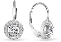 Beneto Ezüst csillogó fülbevaló cirkónium kövekkel AGUC2700