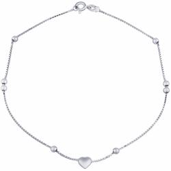 Silvego Ezüst díszítésű bokalánc szívvel és golyókkal Bethany ZT26502A