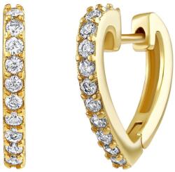 Silvego Ezüst/aranyozott Evelina szív alakú, átlátszó cirkónium kövekkel fülbevaló DCC1581EWGP