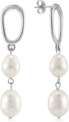 Troli Gyönyörű acél fülbevaló gyöngyökkel VAAJDE201462S