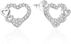 Agato Ezüst szív fülbevaló színtiszta cirkónium kövekkel AGT-E236PW