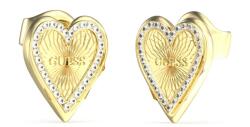 Guess Gyönyörű aranyozott fülbevaló Love Me Tender JUBE03237JWYGT/U