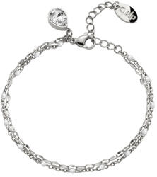 CRYSTalp Stílusos dupla acél karkötő Vibe 22241. E