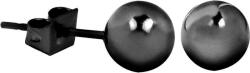 Troli Fekete acél bedugós fülbevaló