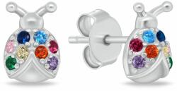 Brilio Silver Ezüst fülbevaló Katicabogár színes cirkónium kövekkel EA1103WRBW