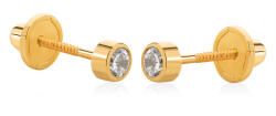 Brilio Gyengéd sárga arany fülbevaló cirkónium kövekkel 14/31.000/17ZIR