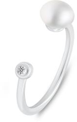 Brilio Silver Gyengéd ezüst gyűrű igazgyönggyel RI103W 60 mm