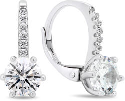 Brilio Silver Csillogó ezüst fülbevaló cirkónium kövekkel EA367W/EA389W 1, 6 x 0, 6 cm