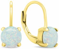 Brilio Silver Bájos, aranyozott fülbevaló szintetikus opálokkal EA370Y