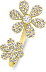 Brilio Silver Bájos aranyozott nyitott gyűrű cirkónium kövekkel RI075Y