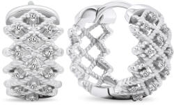 Brilio Silver Eredeti ezüst karika fülbevalók cirkónium kövekkel EA479W