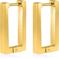 Troli Modern téglalap alakú fülbevaló aranyozott acélból VGE633G