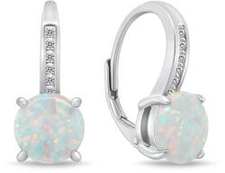 Brilio Silver Bájos ezüst fülbevaló cirkónium kövekkel és szintetikus opálokkal EA932W
