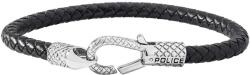 Police Fekete bőr karkötő férfiaknak Niland PJ26491BLB/01