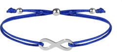 Troli Zsinór karkötő végtelen alakú dísszel kék / acél