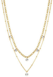 Brosway Aranyozott dupla nyaklánc kristályokkal Symphonia BYM82