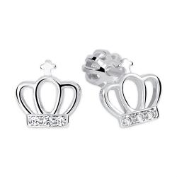 Soliter Brilio Silver Ezüst fülbevaló Korona cirkónium kövekkel 436 001 00502 04