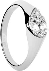 PDPAOLA Bájos ezüst gyűrű cirkónium kövekkel Vanilla AN02-A51 52 mm