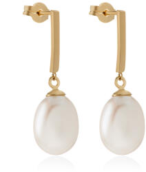 Brilio Elegáns arany fülbevaló gyöngyökkel 14/467.701/3P