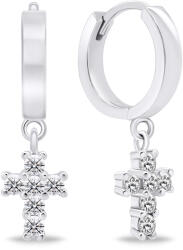 Brilio Silver Ezüst karika fülbevaló Kereszt EA644W