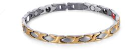 Euro Trade Plus Multifunkcionális mágneses karkötő szélessége 6 mm ezüst, arannyal