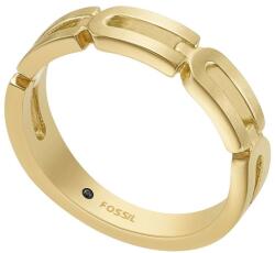 Fossil Stílusos aranyozott gyűrű Heritage JF04694710 52 mm