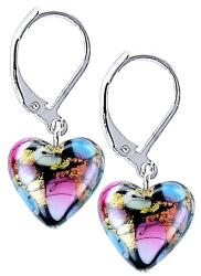 Lampglas Csodálatos fülbevaló Crazy Love 24 karátos arannyal ellátott Lampglas ELH21 gyönggyel