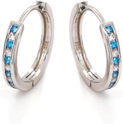 MOISS Ezüst karika fülbevaló színes cirkónium kövekkel E0000741