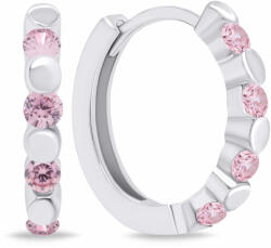 Brilio Silver Stílusos ezüst gyűrűk rózsaszín cirkónium kövekkel EA676WP